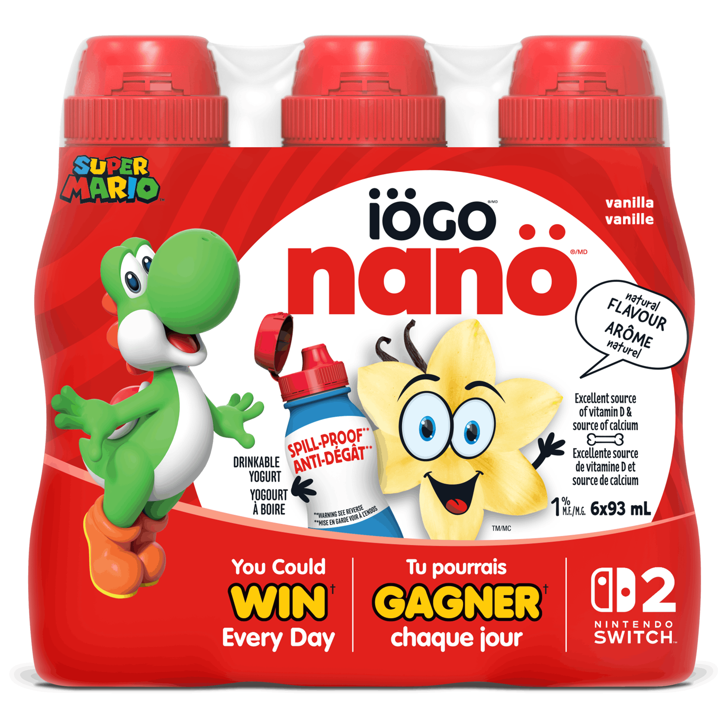 クリーミー　小南 nanö - Drinkable yogurt Vanilla - 6x93ml - IÖGO