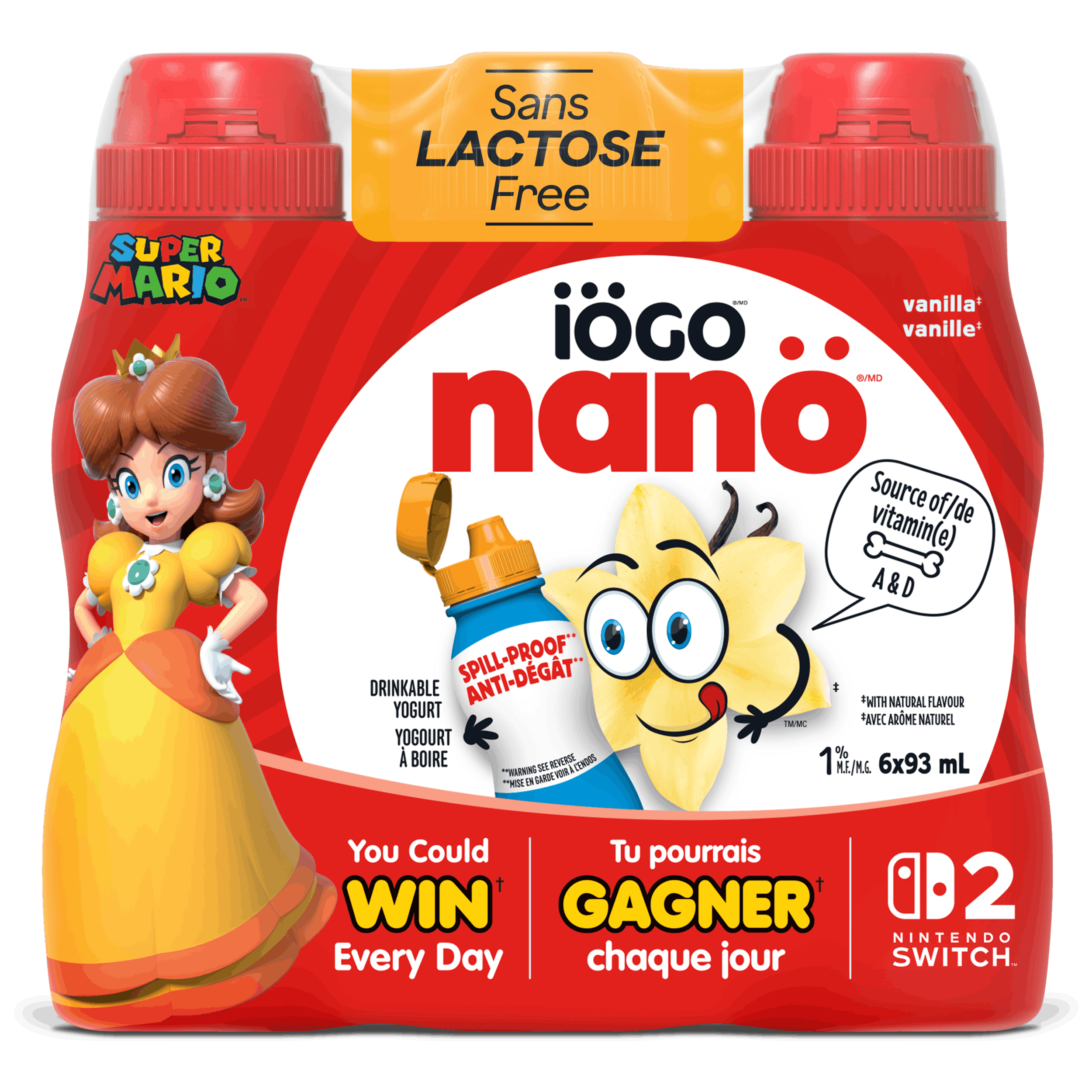 nanö - Drinkable Vanilla Yogourt Lactose Free - 6x93ml - IÖGO