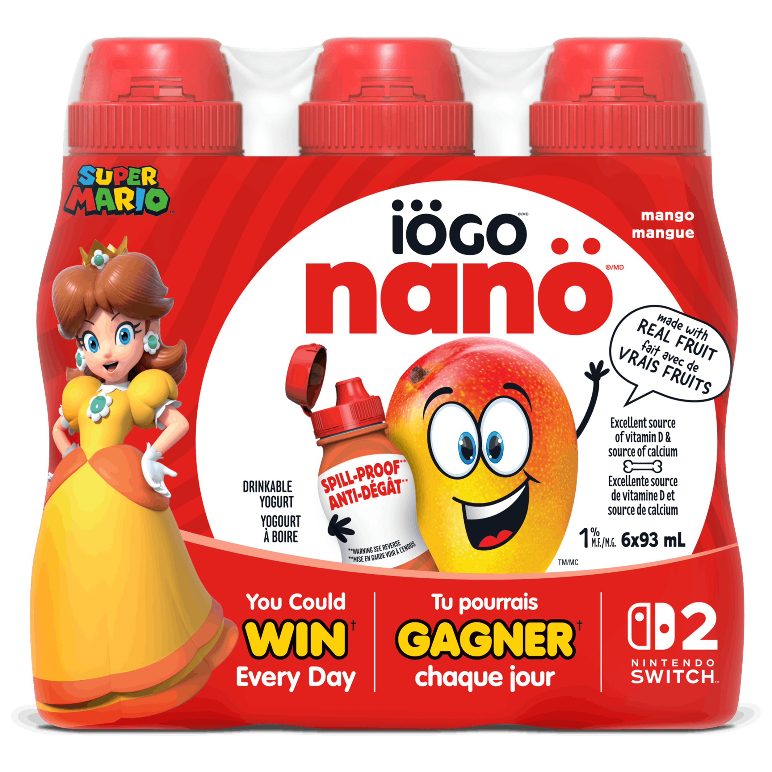 nanö - Drinkable yogurt Mango - 6x93ml - IÖGO